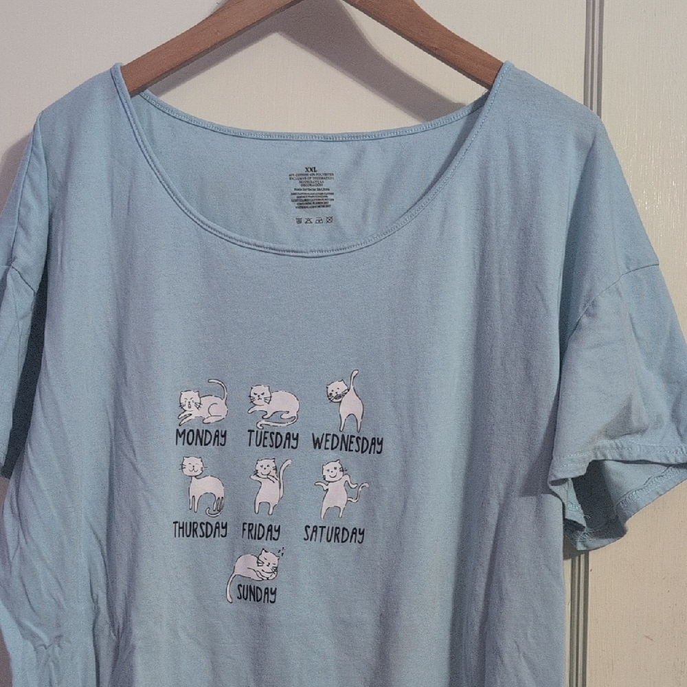 Light Blue Cat Days T-Shirt
